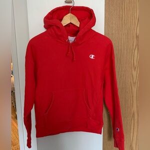 Champion Red Hoodie Sweatshirt